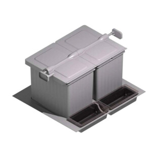 POUBELLE SELECTIVE 3 SEAUX 31L