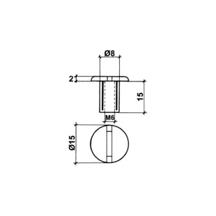 VIS D'ARRET TETE PLATE FENDUE M6