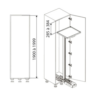 ARMOIRE COULISSANTE COMPLETE CONVOY LAVIDO