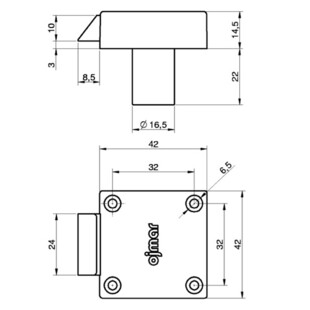 SERRURE A PLAQUER A PENE RETRACTABLE
