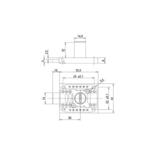 SERRURE A PLAQUER AXE REGLABLE ZAMAC