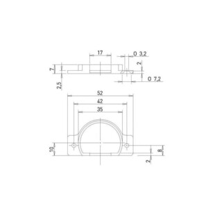 GACHE POUR DOUBLE RIDEAU