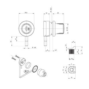 SERRURE POUR PORTES BATTANTES EN VERRE