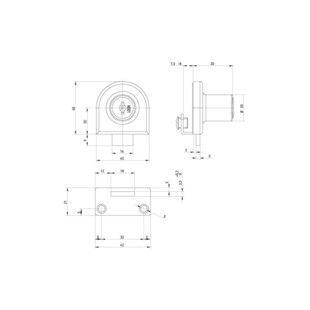 SERRURE DE PORTE BATTANTE EN VERRE