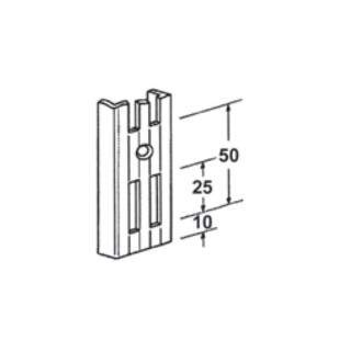 CREMAILLERE DOUBLE PERFORATION PAS 50