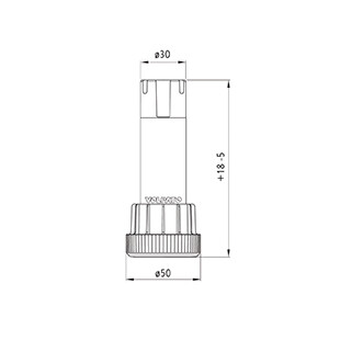 PIED PLASTIQUE Ø30 SANS EMBASE
