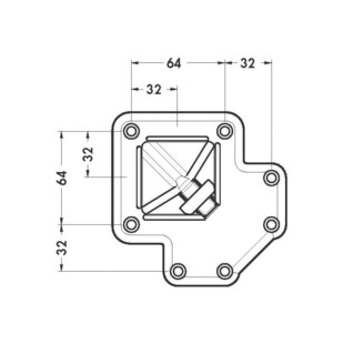 PIED DE TABLE CARRE QUADRA 60X60