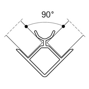 JONCTION D'ANGLE PVC 90 DECOR ALU