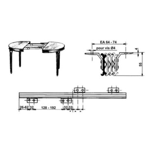 COULISSES DE TABLE EN ALUMINIUM