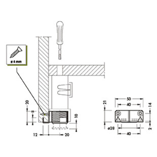 VERIN POUR SOCLE EN ACIER