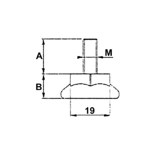 VERIN RIGIDE EMBASE CONIQUE