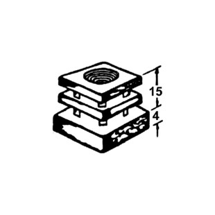 EMBOUT CARRE RENTRANT A AILETTES