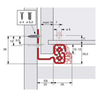COULISSE BOIS QUADRO V6 SILENT SYSTEM