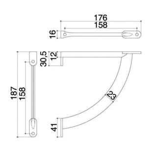 CONSOLE QUART DE CERCLE