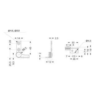CHARNIERE INOX A FREIN HG - TB