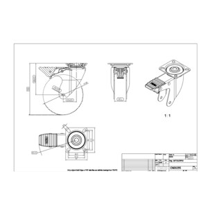 ROULETTE PIVOTANTE Ø100 OU Ø125