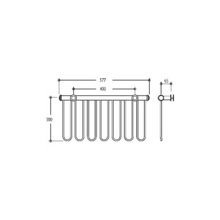 RATELIER A VERRES 7 EPINGLES DROITES