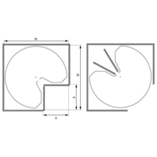 PLATEAUX 3/4 ROND ARENA CLASSIC REVO 90