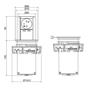 BORNE MULTIPRISE ESCAMOTABLE ELEVATOR