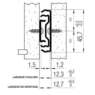 COULISSE A BILLES SORTIE TOTALE AVEC AMORTISSEUR FR5001 ECD