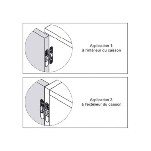 CHARNIERE INVISIBLE A ENCASTRER K6100