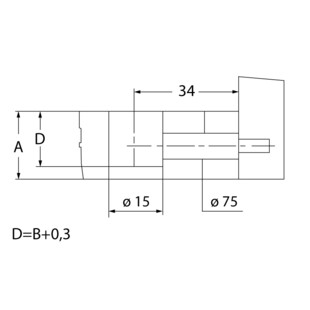 EXCENTRIQUE Ø15 SANS COLLERETTE