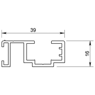 RAIL HAUT / BAS POUR PORTE PIVOTANTE