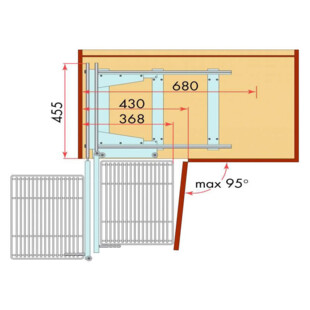 FERRURE D’ANGLE AVEC CORBEILLES