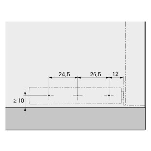 LOQUETEAU POUSSE LACHE SUR EMBASE MAGNETIQUE