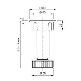 PIED Ø30 AVEC EMBASE FIXE