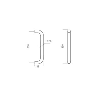 POIGNEE ALUMINIUM DROITE