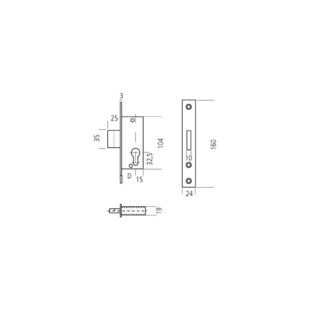 SERRURE A PENE DORMANT 60PZ