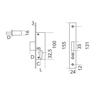 SERRURE PENE DORMANT SEUL 48PZ
