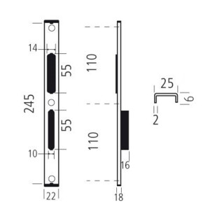 GACHE CENTRALE POUR PENE ROULEAU
