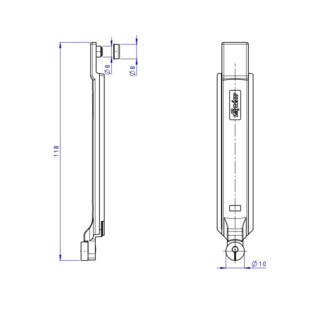 EMBOUT DE TRINGLE REGABLE