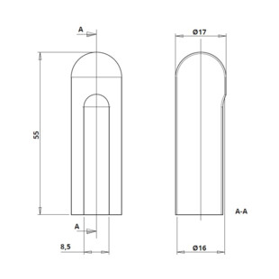 CACHE FICHE ALU BOUT ROND