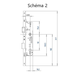 SERRURE PENE DORMANT 1/2T 803