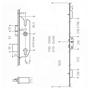 SERRURE 855GL TYPE 8