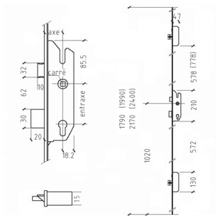 SERRURE AUTOMATIQUE 833 TYPE 4
