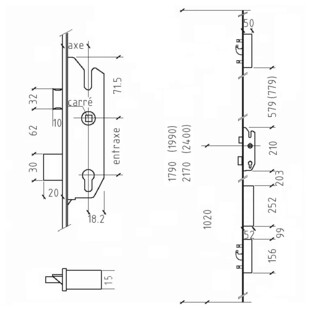 SERRURE MULTITRONIC 881