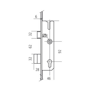SERRURE 803 TETIERE 16MM