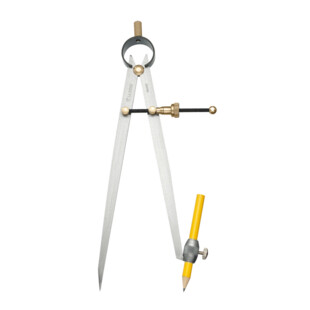 COMPAS A RESSORT PORTE CRAYON ACIER