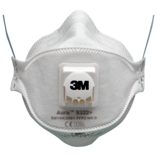 MASQUE ANTI-POUSSIERES SERIE 3M AURA 9300+ AVEC SOUPAPE