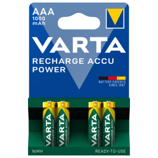4 ACCUS AAA 1000 MAH VARTA