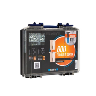 COFFRET 600 ECROUS A SERTIR + PINCE A SERTIR E-360NH