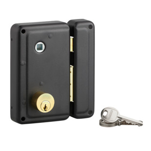 SERRURE EN APPLIQUE A CYLINDRE ROND