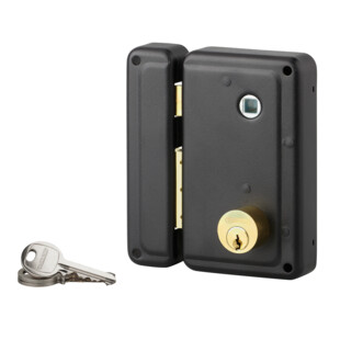 SERRURE EN APPLIQUE A CYLINDRE ROND