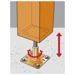 PIED DE POTEAU REGLABLE PPRC
