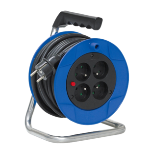 ENROULEUR BABY BLEU/NOIR 15M H05VV-F 3G1,5 CARTON 8