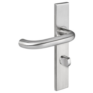 ENS POIGNEE INOX 304 ENT 195MM A BOUT CARRE + 1 PLAQUE VIS INV BEQUILLE RETOUR